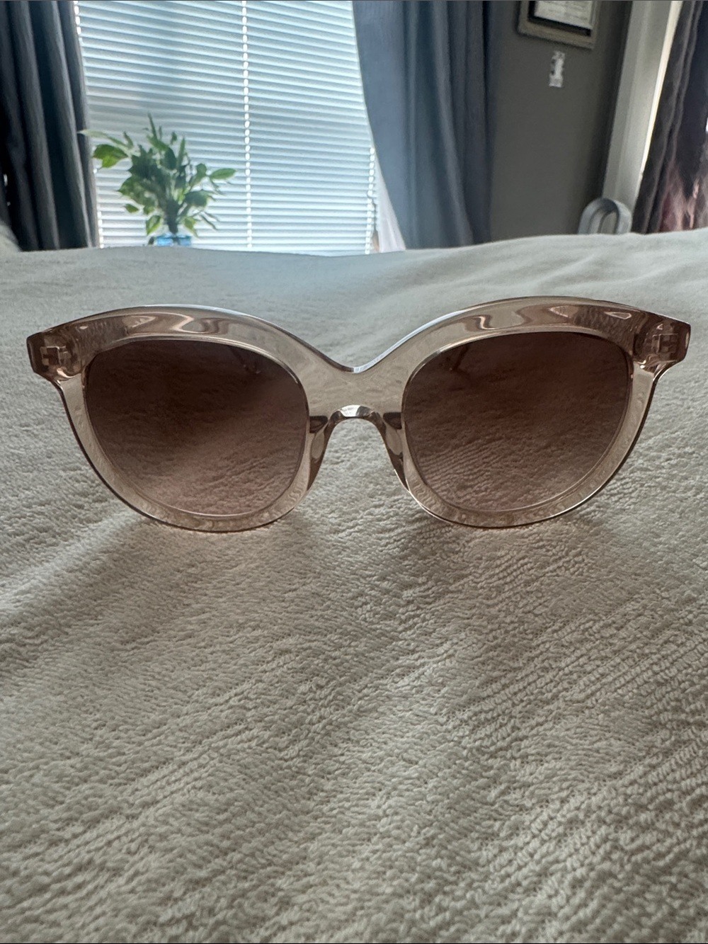 Kate Spade - Hello Sunshine  Transparent Blush Round Sunglasses